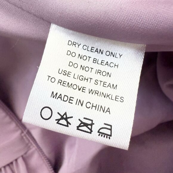 Azazie A2 Lilac Chiffon Halter Maxi Dress Formal Evening Bridesmaid Gown Lined - Picture 10 of 14